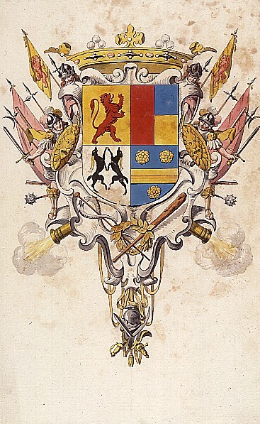 Wapen van Evert Joost Lewe van Hansouwe, aanvankelijk jonker in Ludema, later in Aduard